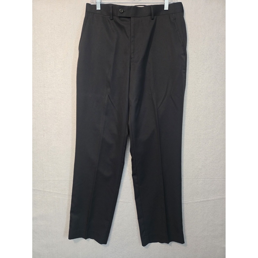 Braggi Louis Raphael Mens Black Dress Pants Size 32 X 32 100% Polyester